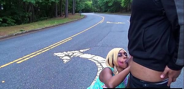  A Stranger Allowed Me Suck His Cock In The Road, I Need Attention After a Bad Break up with My Boyfriend, Blonde Ebony Msnovember Public Blowjob And Flashing Booty on Sheisnovember